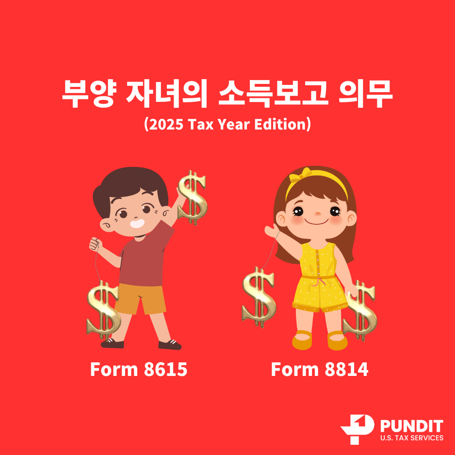 부양자녀의 소득 보고 의무 – 2025 Tax Year Edition